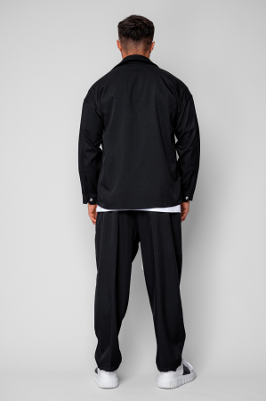 Set Camasa si pantalon lung cu snur Black [3]