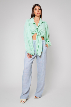 Produse din IN - Set Camasa si Pantalon lung din 100% IN Grey/Olive