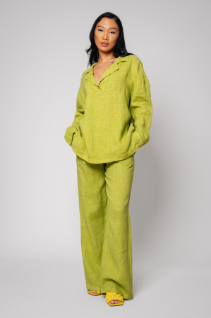 SALE - Lime Green Shirt and Long Pants Set