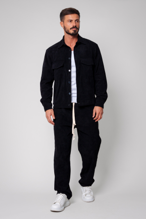 Set Camasa si Pantalon Lung din reiat Black [0]