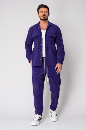 Set Camasa si pantalon lung din reiat Mauve [1]