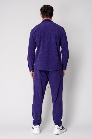 Set Camasa si pantalon lung din reiat Mauve [3]