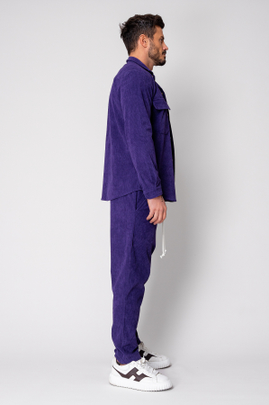 Set Camasa si pantalon lung din reiat Mauve [2]