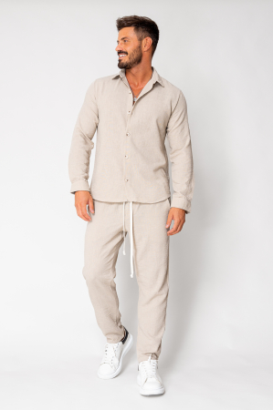 Set Shirt and long pants Beige New [1]