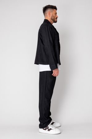 Set Camasa si pantalon lung Oversized Black [3]