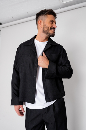 Set Camasa si pantalon lung Oversized Black [2]