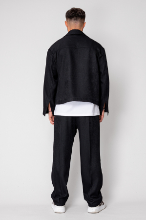 Set Camasa si pantalon lung Oversized Black [4]