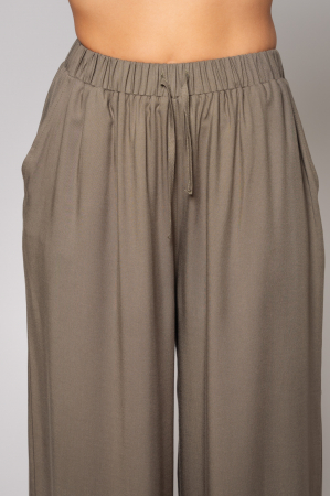 Gabrielle Kaki Shirt and Long Pants Set [4]