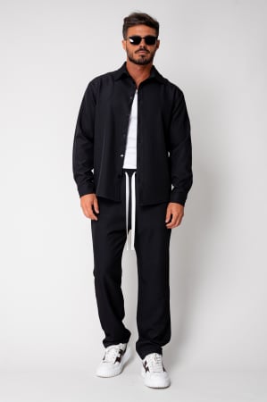 Seturi Imbracaminte - Set camasa si pantalon lung Premium Edition Black New
