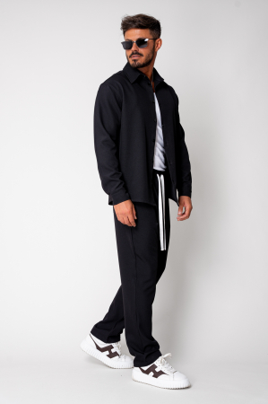 Set camasa si pantalon lung Premium Edition Black New [1]