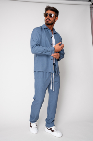 Seturi Imbracaminte - Set camasa si pantalon lung Premium Edition Blue New