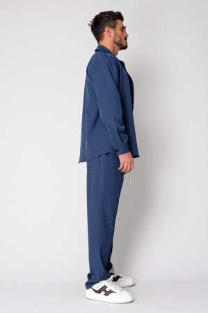 Set camasa si pantalon lung Premium Edition Dark Blue New [2]
