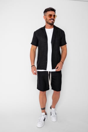 MEN - Set Shirt and Shorts Black