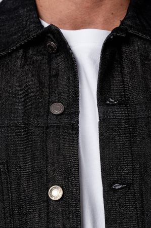 Set camasa si pantalon scurt din denim Black [5]