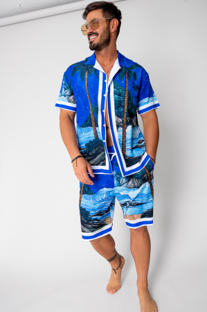 Set shirt and short pants Blue [4]