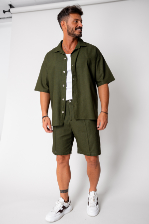 SALE - Set shirt and shorts Kaki