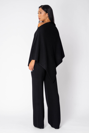 Set Capa si Pantalon lung mix de lana si casmir Black [2]