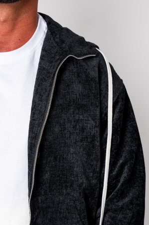 Set Cargo din catifea Hanorac si pantalon lung Black [4]