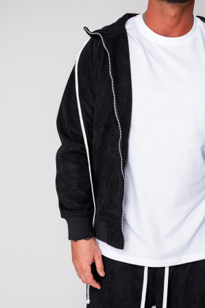 Set Cargo din reiat Hanorac si pantalon lung Black [4]