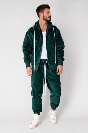 SALE - Set Cargo Hoodie and long pants Green