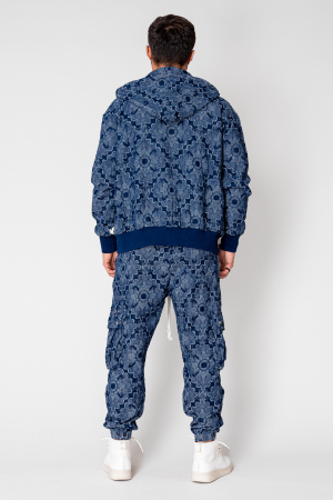 Set Cargo Hanorac si pantalon lung Navy [2]