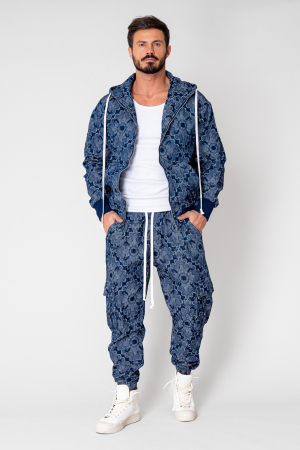 SALE - Navy Cargo Hoodie and long pants set