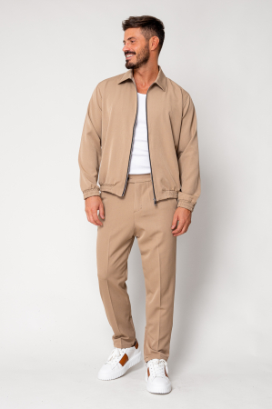 Set Caruso Jacket zipper with and long pants Beige New [2]