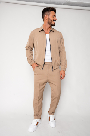 Set Caruso Jacket zipper with and long pants Beige New [1]
