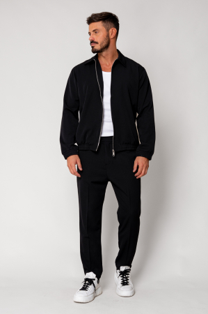 Set Caruso Jacket zipper with and long pants Black New [1]