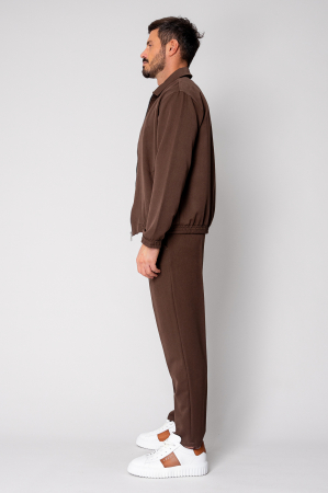 Set Caruso Jacheta cu fermoar si pantalon lung Brown New [2]