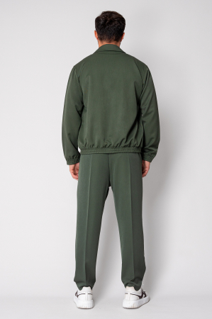 Set Caruso Jacheta cu fermoar si pantalon lung Kaki New [3]