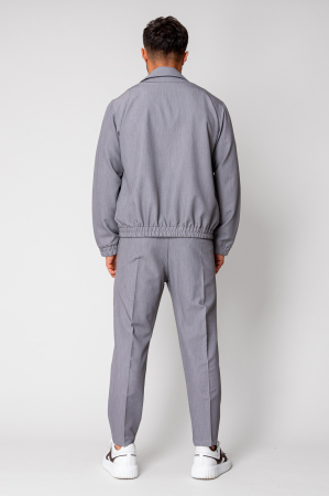 Set Caruso Jacheta fermoar cu buzunar si pantalon lung Grey [3]
