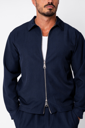 Set Zippered Jacket and Long Trousers Premium Navy [4]