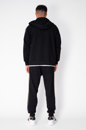 Set Cool Rock hanorac cu fermoar si pantalon conic New Black [3]