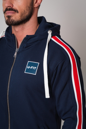 Set Cool Rock Hoody with zipper and Tapered pants New Navy [3]