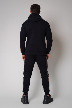 Set Cool Rock hanorac cu fermoar si pantalon conic New Black [2]