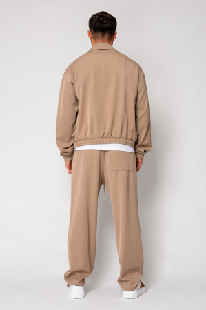 Set Dario Jacket zipper with pocket and long pants Beige [3]