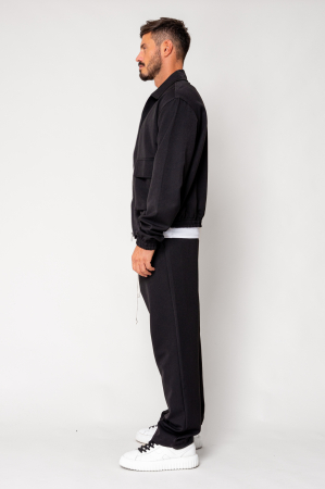 Set Dario Jacket zipper with pocket and long pants Black [2]