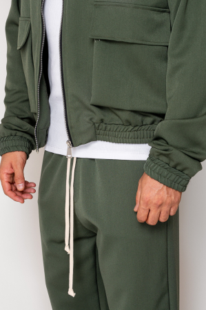 Set Dario Jacket zipper with pocket and long pants Kaki [4]