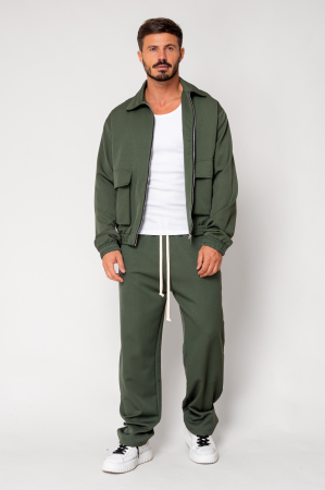 Set Dario Jacket zipper with pocket and long pants Kaki [1]