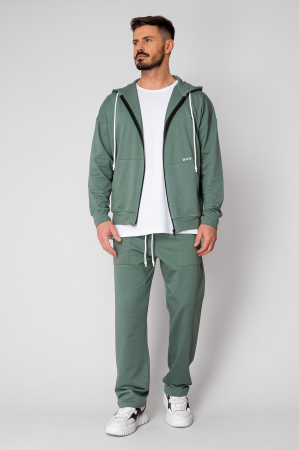 Loren Cotton Set Jacket and Pants Dark Olive [1]