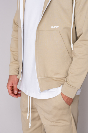 Set Loren din bumbac Jacheta si pantalon Dusty Grey [4]