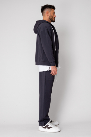 Set Loren din bumbac Jacheta si pantalon Grey Anthracite [2]