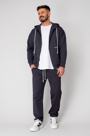 Set Loren din bumbac Jacheta si pantalon Grey Anthracite [1]