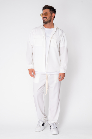 Set Denver Shirt and long pants with drawstring Premium Off White [1]