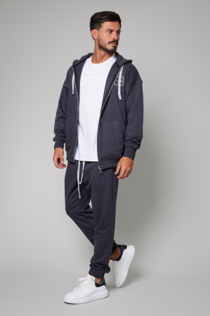 Set Easy Hoody with zip Overandzed and Pants Grey Anthracite [1]