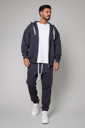 SALE - Set Easy Hoody with zip Overandzed and Pants Grey Anthracite
