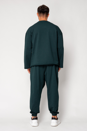 Set Flex Oversized Blouse and Baggy Pants Bottle Green [3]