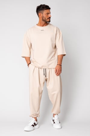 Set Flex Oversized T-Shirt and Baggy Pants Light Beige [1]