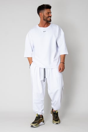 MEN - Set Flex Oversized T-Shirt and Baggy Pants White